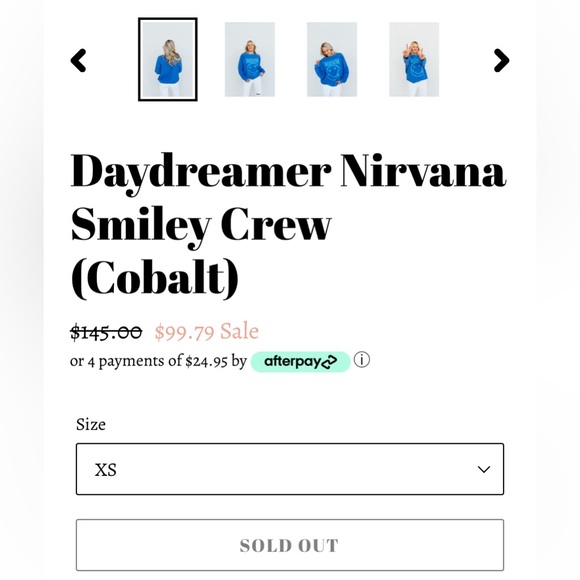 NWOT Daydreamer Nirvana sweatshirt - Picture 3 of 8